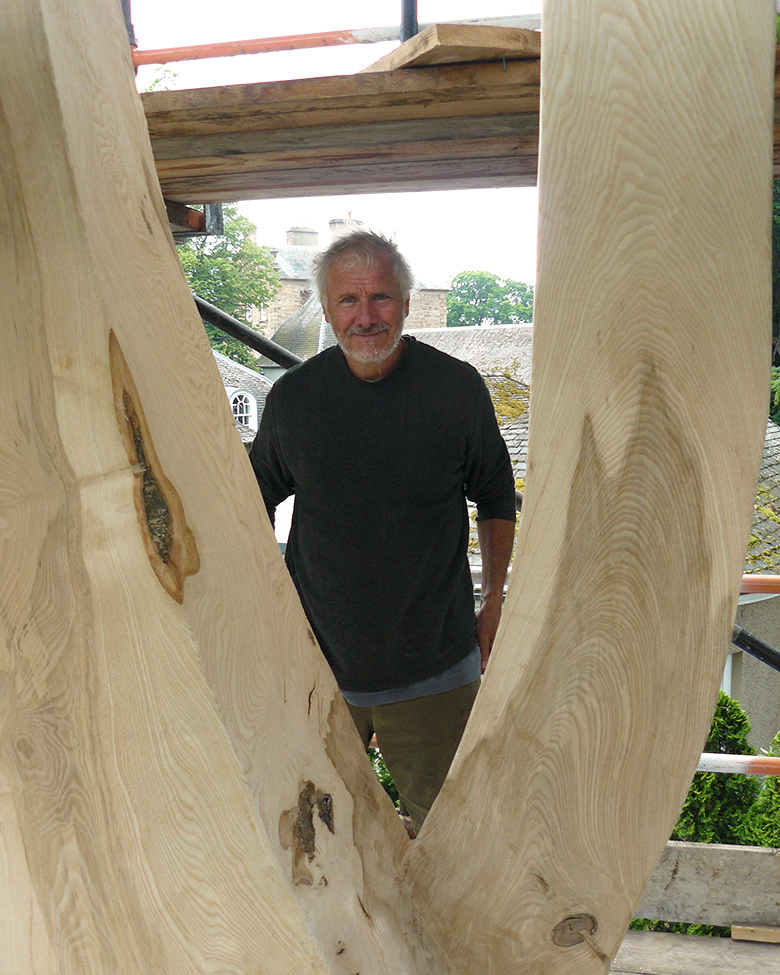 Nigel Ross, sculpturer, large, hand-carved, sculptures, sustainable wood.