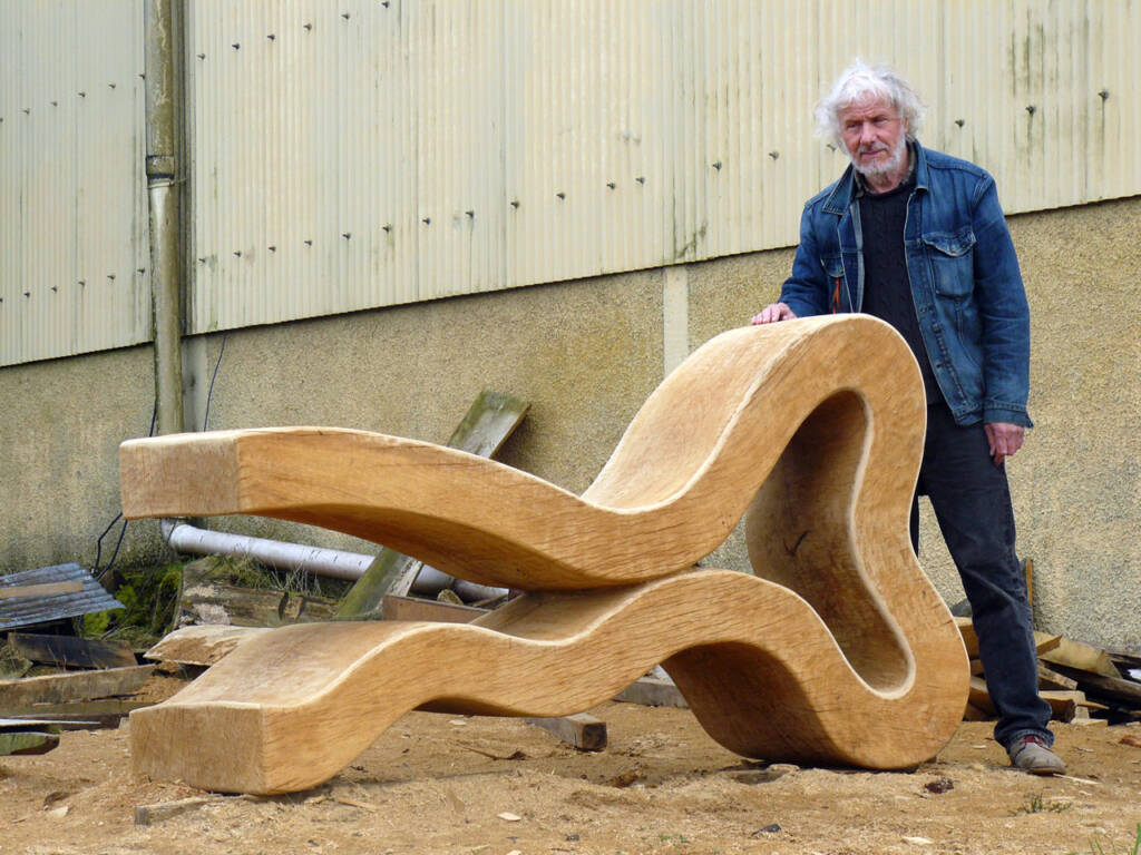 Nigel Ross, sculpturer, large, hand-carved, sculptures, sustainable wood.